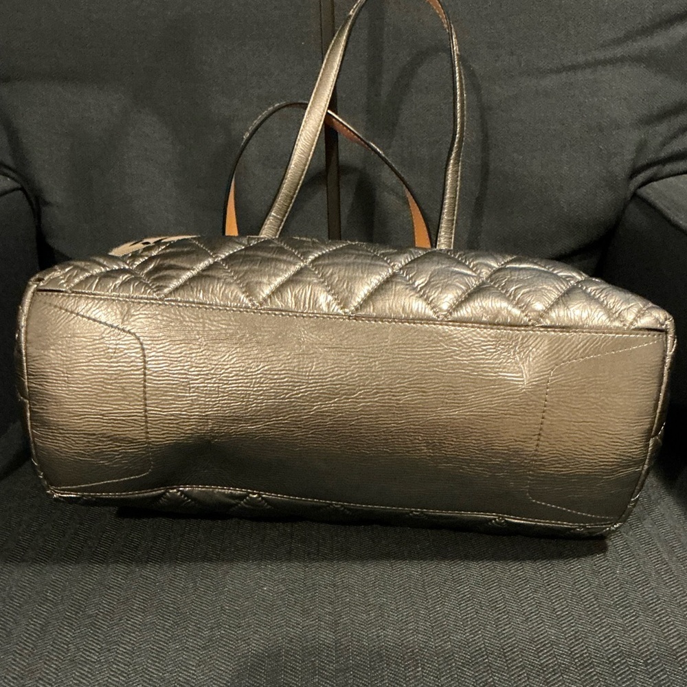 Coach‎ G1176-18676 Silver and Black Tote Bag with Signature Style - Picture 8 of 14